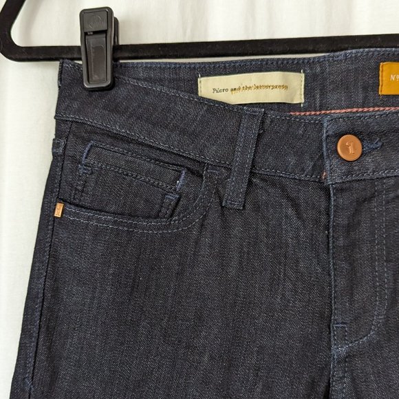 Anthropologie Pilcro and the Letterpress Dark Wash Flare Jeans Size 27 - Picture 3 of 13